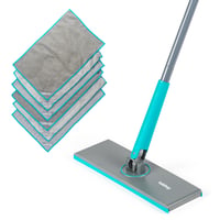Veľký mop Beldray AntiBac Clip to Grip s 360-stupňovou otočnou hygienickou hlavicou s uvoľňovaním tlaku, vhodný na dlažbu, podlahy, okná a zrkadlá, so 6 návlekmi 1