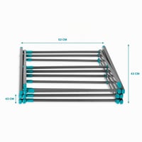 Uscător de rufe extensibil Beldray, 3 niveluri, lungime de uscare 7 m, sarcină maximă 7 kg, pliabil, 65 x 104 cm, cu picioare antiderapante 10