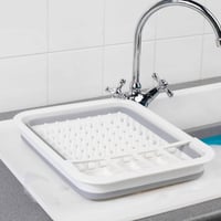 Beldray LA031051 Sklopiva sušilica za suđe s cjedilom za pribor za jelo, siva, plastična, za kamp-kućice i kampiranje 5