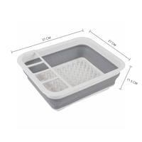 Beldray LA031051 Sklopiva sušilica za suđe s cjedilom za pribor za jelo, siva, plastična, za kamp-kućice i kampiranje 10