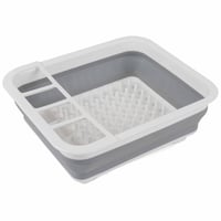 Beldray LA031051 Sklopiva sušilica za suđe s cjedilom za pribor za jelo, siva, plastična, za kamp-kućice i kampiranje 3