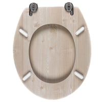 WC doska Beldray z MDF s povrchovou úpravou imitujúcou biely dub, univerzálna veľkosť, jednoduchá montáž, LA033710WOAK 7