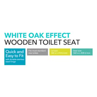 WC doska Beldray z MDF s povrchovou úpravou imitujúcou biely dub, univerzálna veľkosť, jednoduchá montáž, LA033710WOAK 3