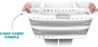 Beldray Összecsukható Szennyestartó 37L Ergonomikus Szürke Kétfüles Mosáskosár - Gray 5