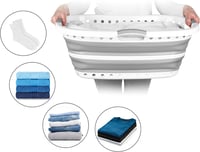 Beldray Összecsukható Szennyestartó 37L Ergonomikus Szürke Kétfüles Mosáskosár - Gray 7