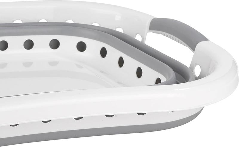 Beldray Összecsukható Szennyestartó 37L Ergonomikus Szürke Kétfüles Mosáskosár - Gray