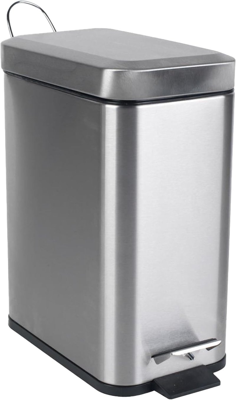 Beldray Rozsdamentes Pedálos Szemetes Puha Záródással - Stainless steel, rectangle