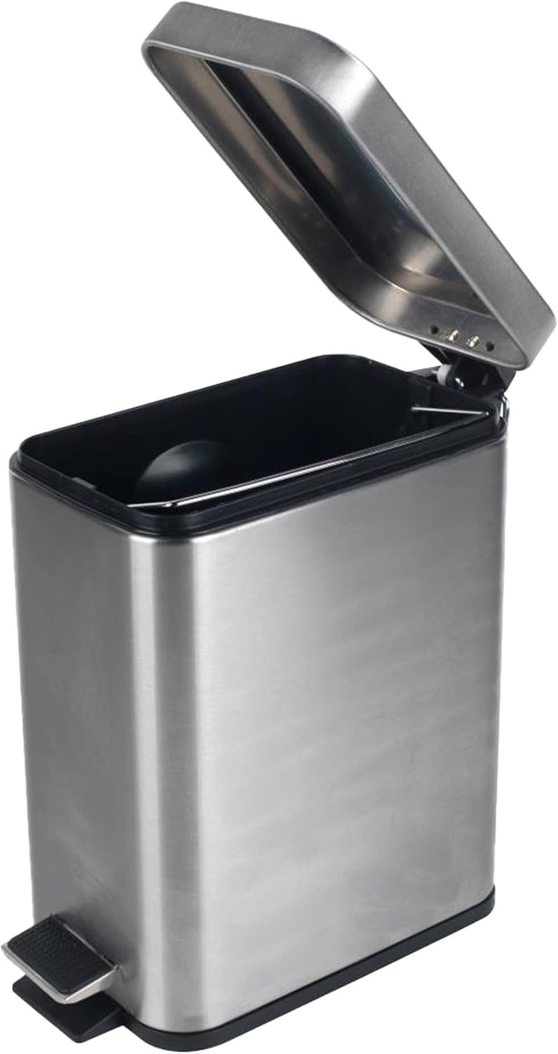 Beldray Rozsdamentes Pedálos Szemetes Puha Záródással - Stainless steel, rectangle