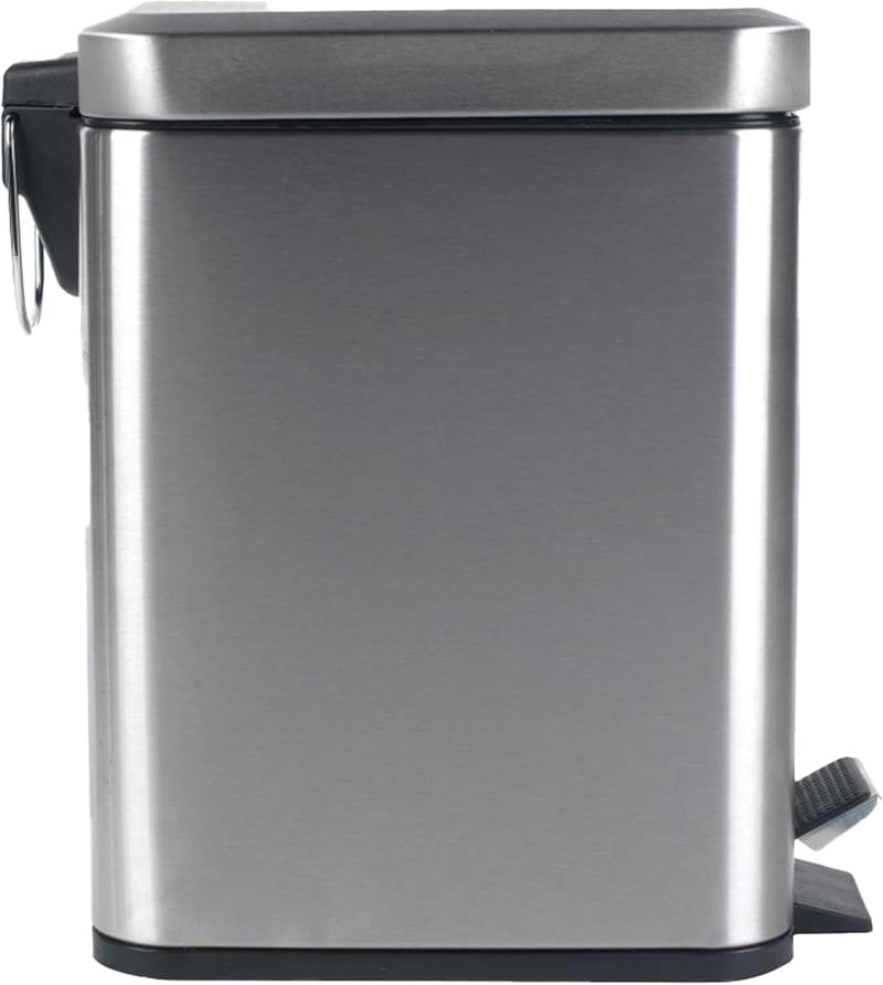 Beldray Rozsdamentes Pedálos Szemetes Puha Záródással - Stainless steel, rectangle
