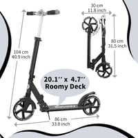BELEEV LED világító roller 200mm kerékkel, magasságállítható, összecsukható, 6+ éveseknek 7