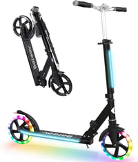 BELEEV LED világító roller 200mm kerékkel, magasságállítható, összecsukható, 6+ éveseknek 1