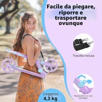 Trotinetă pliabilă BELEEV cu înălțime reglabilă, roți LED de 200 mm, pentru copii și adulți, până la 100 kg 5