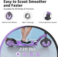 BELEEV V10 Összecsukható Roller 230mm Kerékkel, LED Világítás, Magasságállítható, Könnyű Alumínium 5