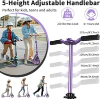 BELEEV V10 Összecsukható Roller 230mm Kerékkel, LED Világítás, Magasságállítható, Könnyű Alumínium 3