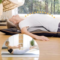 Saltea de masaj și stretching electronic Belena Air Stretch pentru tot corpul, cu funcție de încălzire, pentru umeri, spate și gât, stretching inspirat din yoga, 58x35x 7