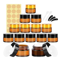 BELICOO 12 db 15-20 ml Barna Üveg Krémes Jar Fedővel Kozmetika Gyertya 1