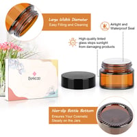 BELICOO 12 db 15-20 ml Barna Üveg Krémes Jar Fedővel Kozmetika Gyertya 3