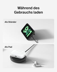 Belkin 15W MagSafe Mágneses Vezeték Nélküli Töltő Állvánnyal iPhone Samsung AirPods Qi2 Fekete - black 8