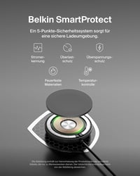 Belkin 15W MagSafe Mágneses Vezeték Nélküli Töltő Állvánnyal iPhone Samsung AirPods Qi2 Fekete - black 7