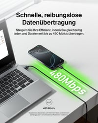 Set 2 cabluri de încărcare împletite Belkin USB-A la USB-C, 1,5 m, 15W, încărcare rapidă, compatibil cu iPhone 17/16, Galaxy S25, Pixel 10, iPad Pro, negru 6