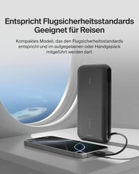 Belkin 20K PD 30 W power bank beépített USB-C kábellel - fekete - 20000 mAh 6