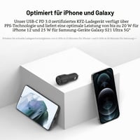 Duálna nabíjačka do auta Belkin 37W, USB-C PPS 25W a USB-A 12W, kompatibilná so Samsung Galaxy S23 S22 iPhone 14 13 12 5