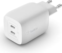 Belkin 65W USB-C hálózati töltő 2 porttal, GaN, Power Delivery 3.0 - fehér 1