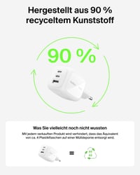 Nabíjačka Belkin 70W GaN USB-C, 3 porty (2× USB-C, 1× USB-A), rýchlonabíjačka – biela 7