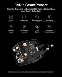 Nabíjačka Belkin 70W GaN USB-C, 3 porty (2× USB-C, 1× USB-A), rýchlonabíjačka – biela 5