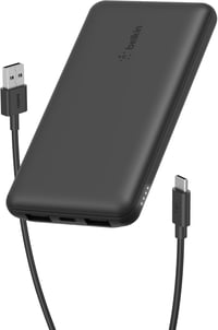 Power banka Belkin BoostCharge 10 000 mAh s portmi USB-C a USB-A, 15 W, LED displej, čierna, kompatibilná s iPhone, Samsung, iPad, recyklovaný materiál 1