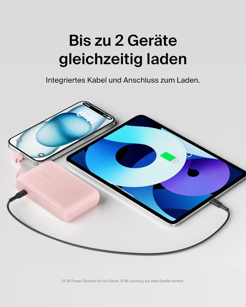 Belkin BoostCharge 10000 mAh Power Bank USB-C PD 20W gyorstöltés