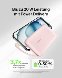 Belkin BoostCharge 10000 mAh Power Bank USB-C PD 20W gyorstöltés 2