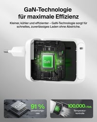 Rýchlonabíjačka Belkin BoostCharge 100W GaN USB-C pre iPhone 17, Samsung Galaxy S26, MacBook, s 1,5 m káblom, biela 3