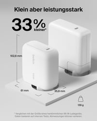 Rýchlonabíjačka Belkin BoostCharge 100W GaN USB-C pre iPhone 17, Samsung Galaxy S26, MacBook, s 1,5 m káblom, biela 8