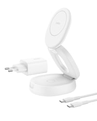 Belkin BoostCharge 2 v 1 skladacia bezdrôtová nabíjacia stanica kompatibilná s Qi2 MagSafe pre iPhone, AirPods, vrátane 30W adaptéra 8