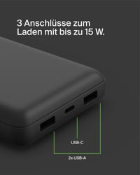 Belkin BoostCharge 20000mAh Power banka s portami USB-C a USB-A – čierna 6