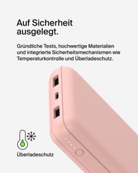 Power bank Belkin BoostCharge 20000 mAh s portmi USB-C a USB-A, LED displejom, nabíjaním 3 zariadení súčasne, 15 W, ružové zlato 8