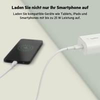 Încărcător rapid Belkin BoostCharge 25W USB-C cu tehnologie PPS pentru iPhone 16 15 14, Samsung Galaxy S24 S23, iPad și Google Pixel, alb 4