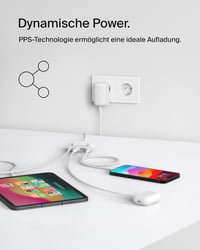 Belkin BoostCharge 42W kétutas töltő (USB-C + USB-A) - fehér 5