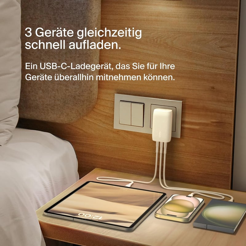 Belkin BoostCharge 67W USB-C töltő 3 porttal, iPhone 17/16 és MacBook Pro gyorstöltéshez - Charger