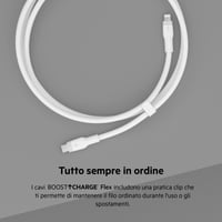 Silikónový kábel Belkin BoostCharge Flex USB-C/Lightning 3 m, certifikácia MFi, rýchle nabíjanie PD Power Delivery 20 W, iPhone 14/13/12/SE – biely 5