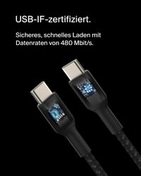 Opletený kábel Belkin BoostCharge USB-C/USB-C 15 cm – iPhone 16/15, Samsung Galaxy S24/S23, Pixel 9/8, iPad Pro – čierny 3