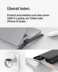 Prenosná USB-C nabíjačka Belkin BoostCharge pre Apple Watch – s certifikáciou MFi, kompatibilná s Apple Watch Series 10/9/8/7/Ultra, MacBookmi a iPhonom 16 5