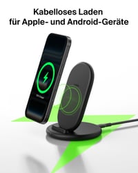 Indukčná nabíjacia stanica Belkin BoostCharge – bezdrôtová nabíjačka pre iPhone, Samsung Galaxy, Google Pixel, použiteľná aj s puzdrom 3