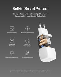 Încărcător de rețea compact Belkin BoostCharge 45W USB-C PD încărcare rapidă pentru iPhone 17 16 15 Samsung Galaxy Google Pixel iPad AirPods - Alb 4