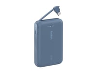 Powerbanka Belkin BoostCharge 10 000 mAh so vstavaným káblom USB-C, 20W PD – modrá 4
