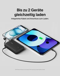 Power banka Belkin BoostCharge 10 000 mAh so vstavaným USB-C káblom, 20W PD – čierna 3