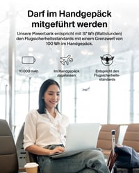 Powerbanka Belkin BoostCharge 10 000 mAh so vstavaným káblom USB-C, 20W PD – modrá 9