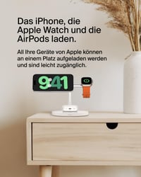 Belkin BoostCharge Pro 3-v-1 bezdrôtová nabíjačka Qi2, kompatibilná s MagSafe, nabíjacia stanica pre iPhone 17/16/Air, Apple Watch, AirPods, napájací adaptér 2