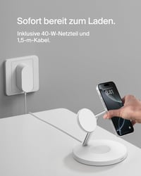 Belkin BoostCharge Pro 3-v-1 bezdrôtová nabíjačka Qi2, kompatibilná s MagSafe, nabíjacia stanica pre iPhone 17/16/Air, Apple Watch, AirPods, napájací adaptér 7
